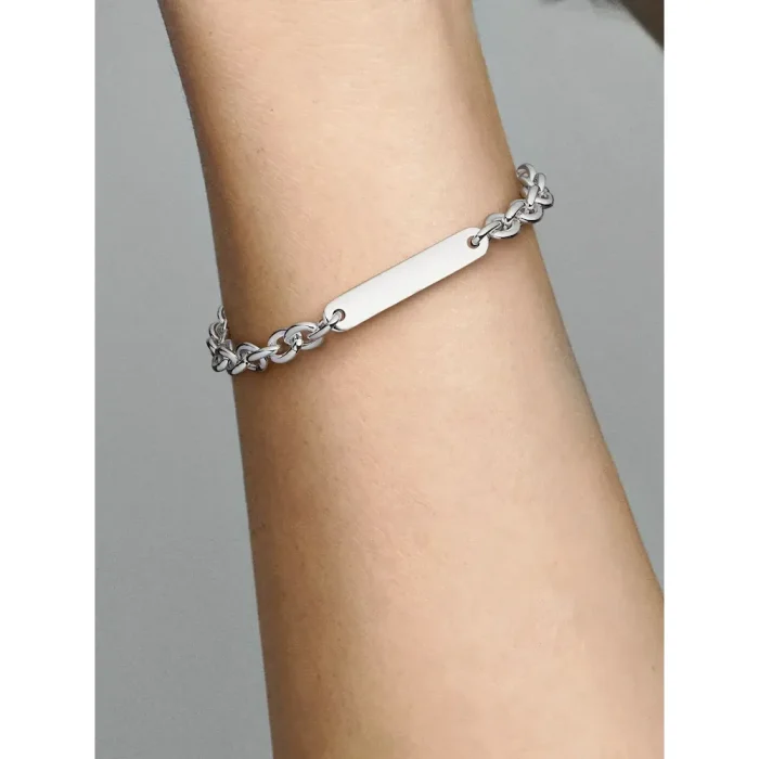 Engravable Bar Link Bracelet - Image 2