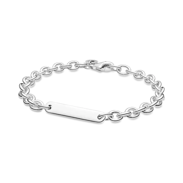 His & Hers Engravable Silver Bracelet Set - Image 2