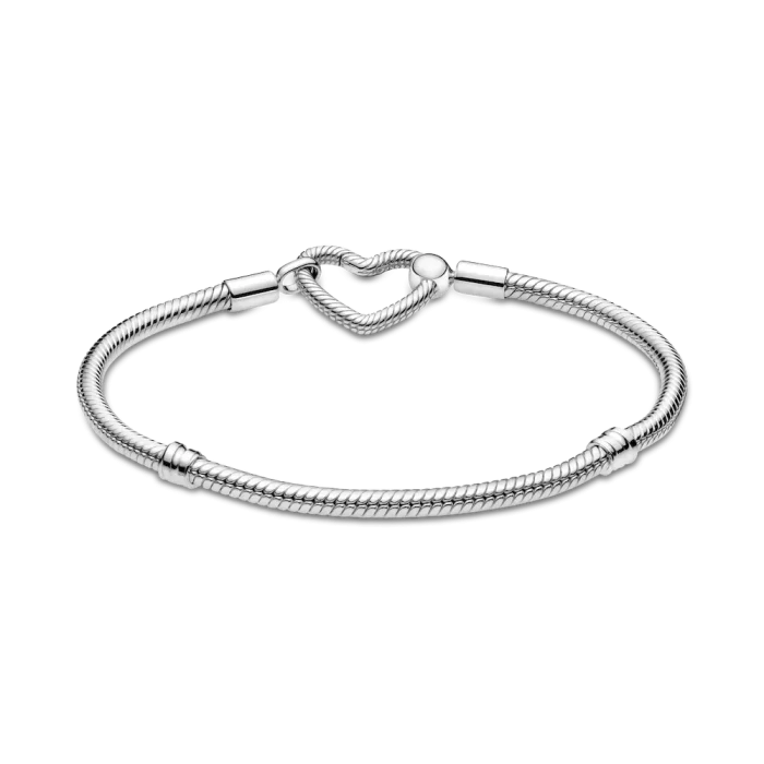 Pandora Moments Heart Closure Snake Chain Bracelet - Image 7