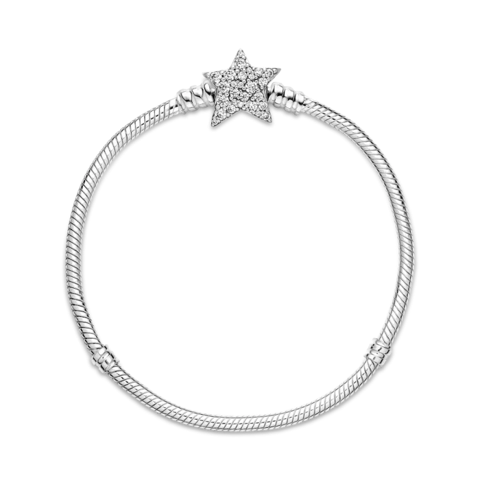 Pandora Moments Asymmetric Star Clasp Snake Chain Bracelet - Image 5