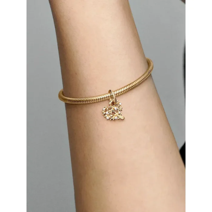 Sparkling Heart & Family Tree Dangle Charm - Image 2