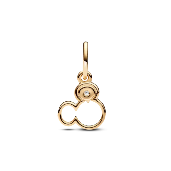 Disney Mickey Mouse Silhouette Lab-Grown Diamond Dangle Charm - Image 2