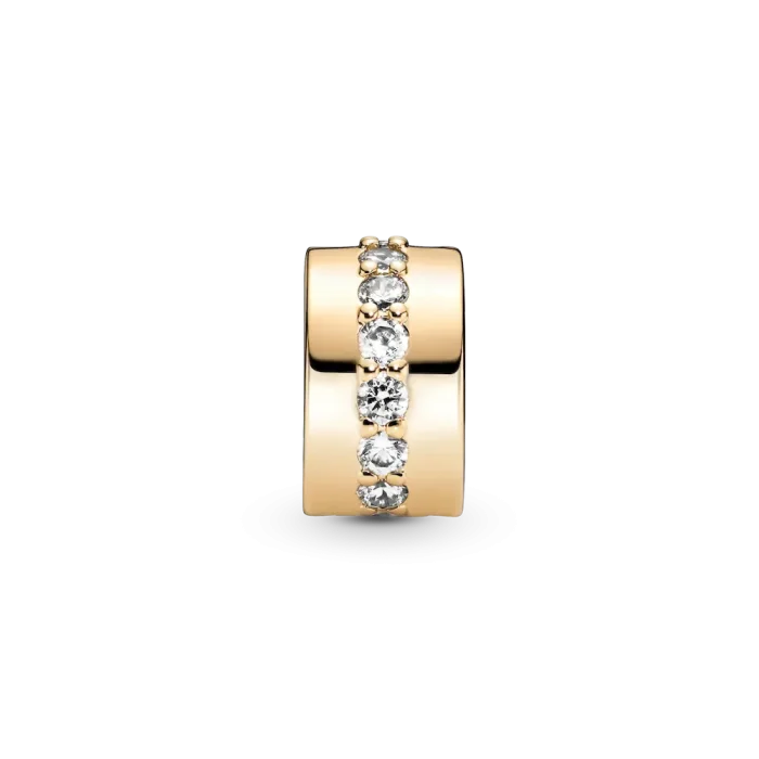 Clear Sparkling Row Clip Charm - Image 2