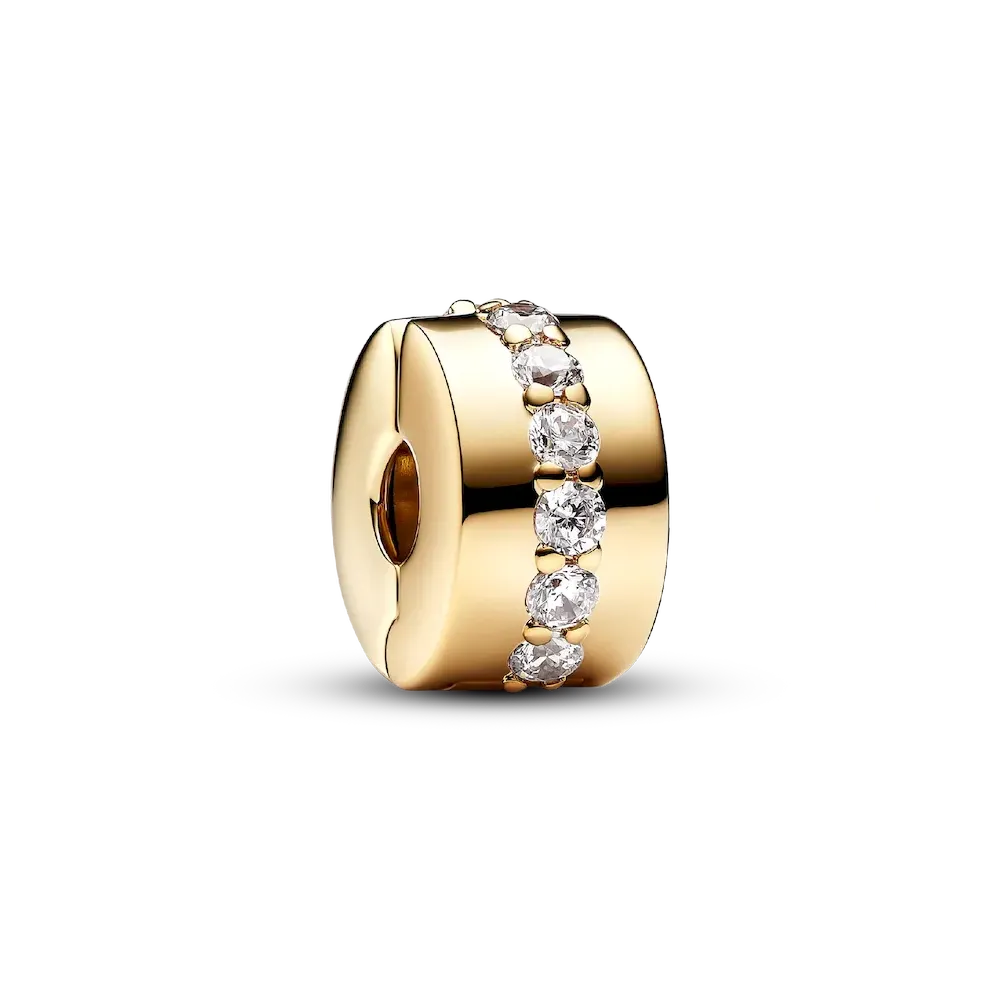 Clear Sparkling Row Clip Charm