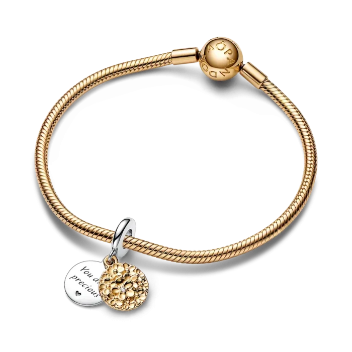 My Pandora Two-tone Daisy Double Dangle Charm - Image 5