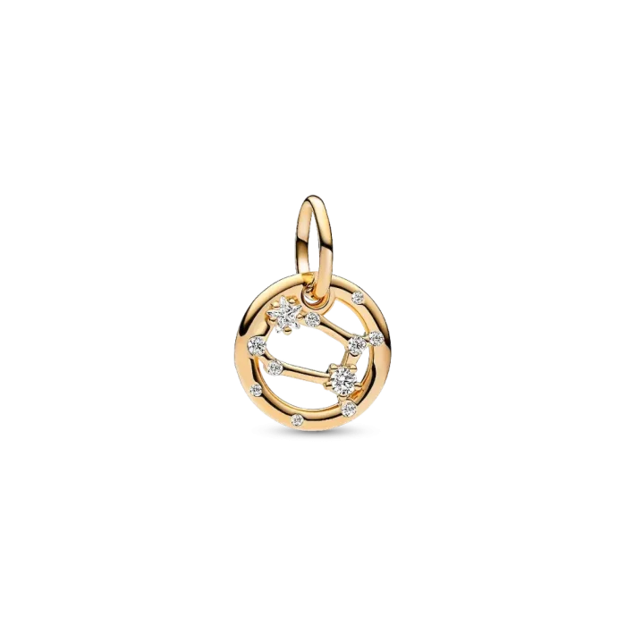 Gemini Zodiac Dangle Charm Studded Bracelet Set - Image 4