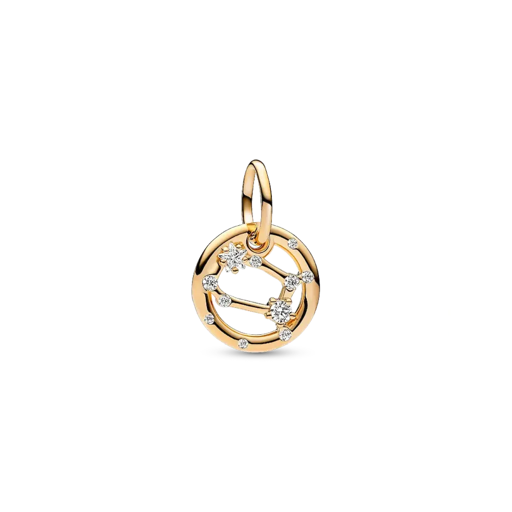 Gemini Zodiac Dangle Charm Studded Bracelet Set