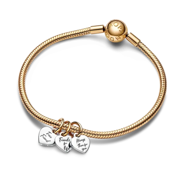 Two-tone Splittable Friendship Triple Dangle Charm - Image 4