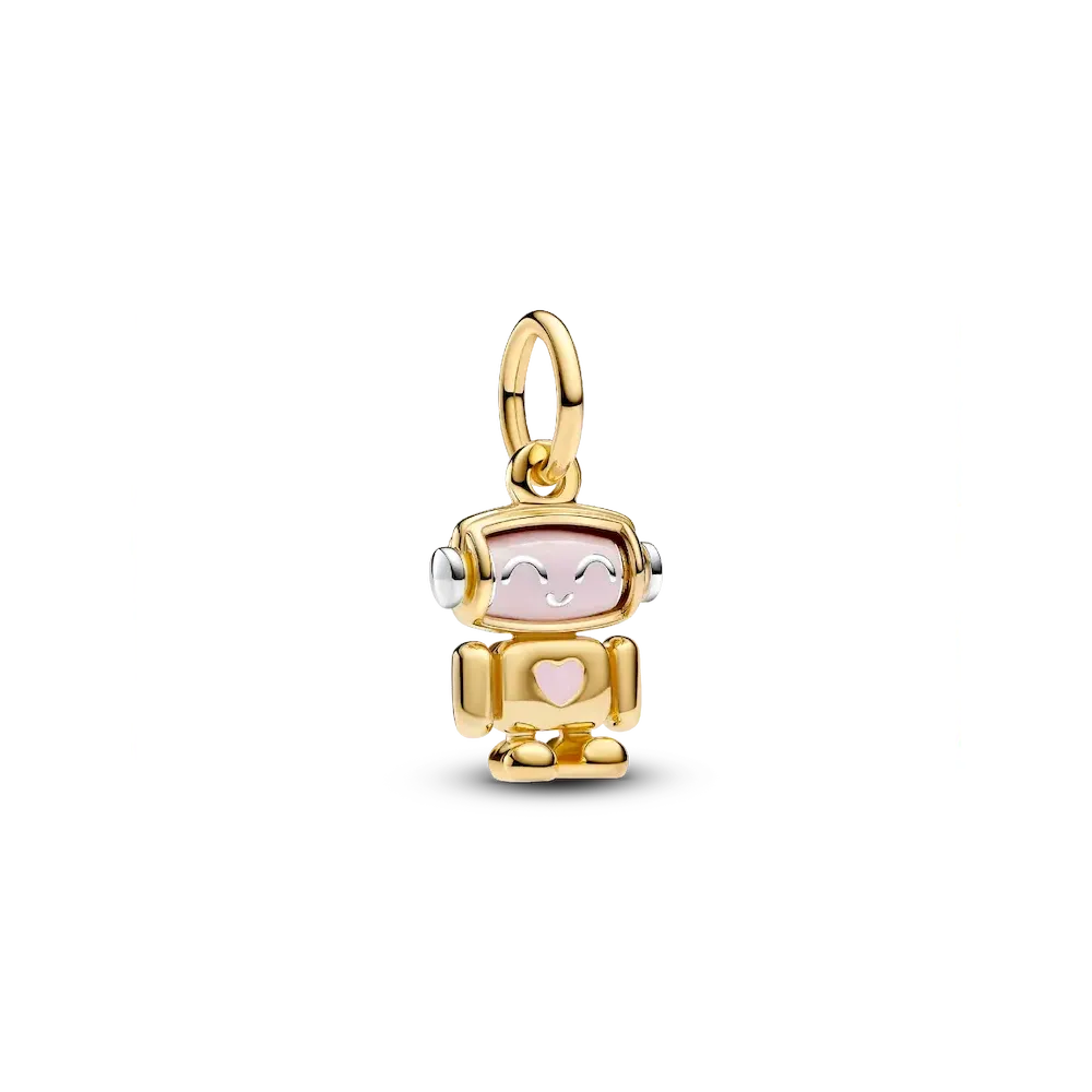 Spinnable Face Robot Dangle Charm