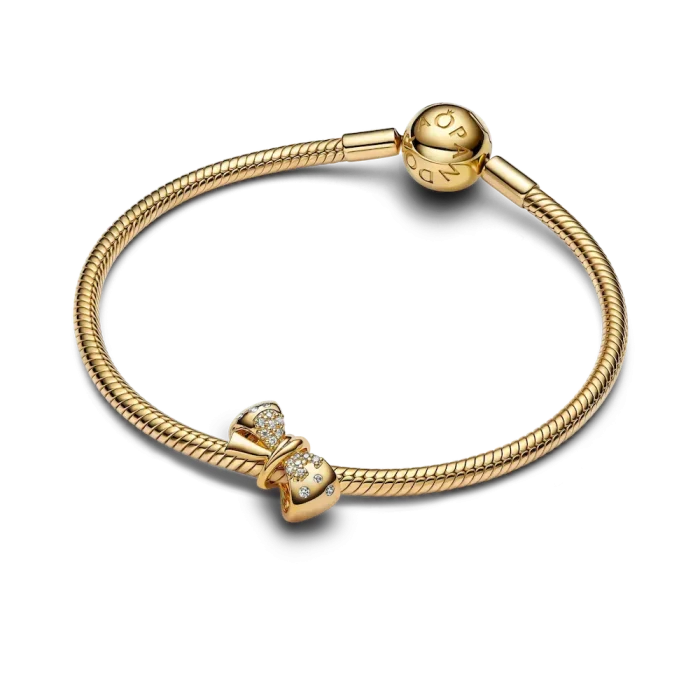 Gold Sparkling Bow Bracelet Set - Image 7