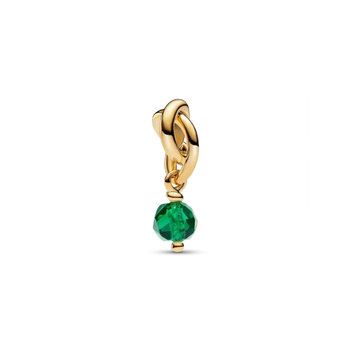 May Eternity Circle Dangle Charm Necklace Set - Image 2