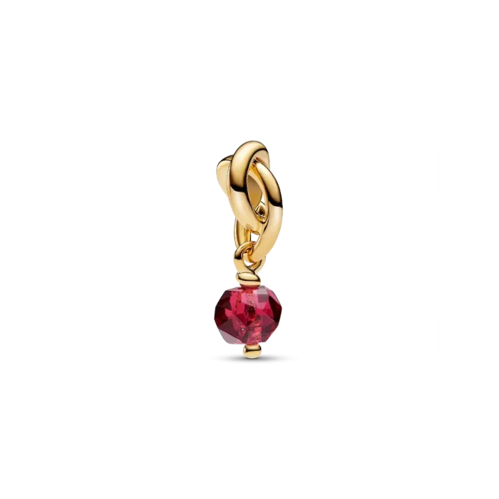 July Eternity Circle Dangle Charm Necklace Set - Image 2