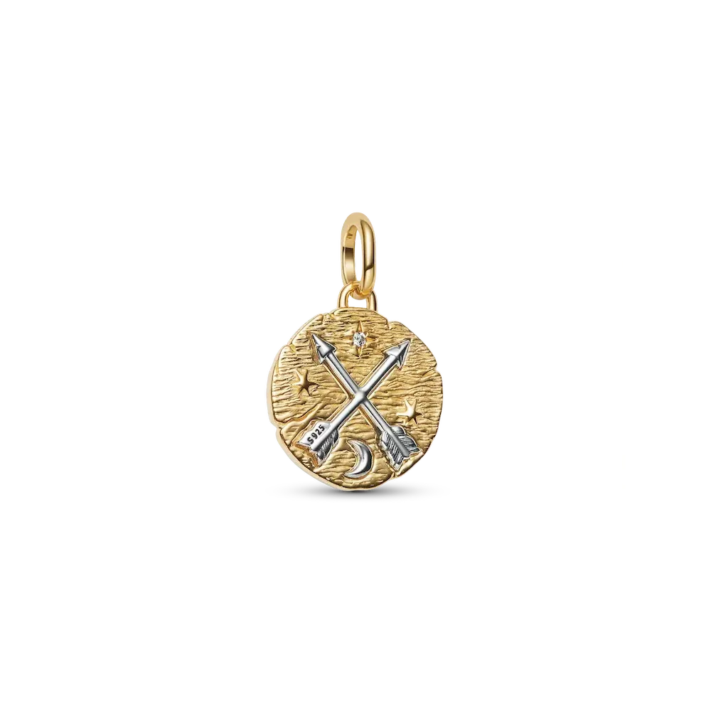 764081C01_RGB.webp Crossing Arrows Medallion Charm - Image 1