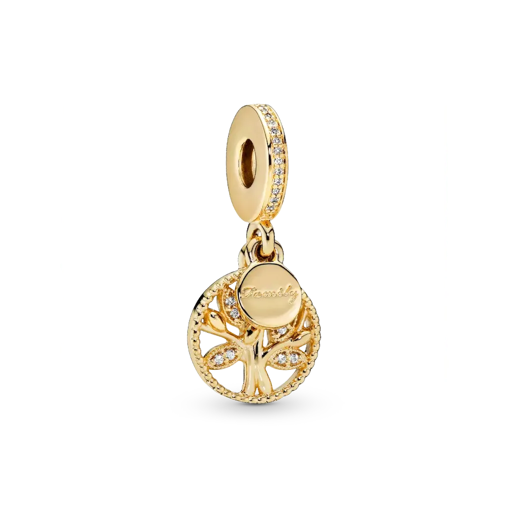 Sparkling Family Tree Dangle Charm