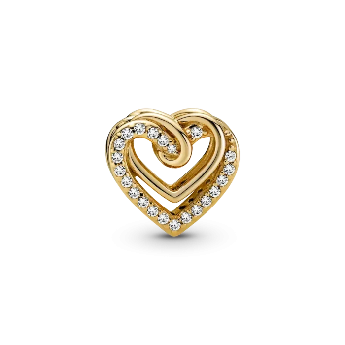 Sparkling Entwined Hearts Charm - Image 6