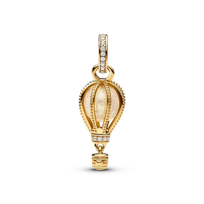 Sparkling Clear Hot Air Balloon Dangle Charm - Image 5