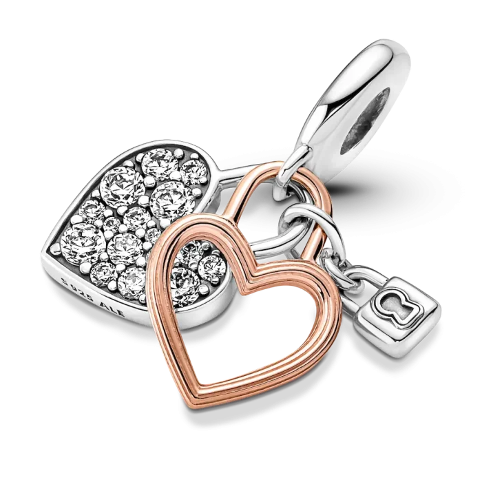 Pandora Moments Studded Chain Necklace and Heart Dangle Set - Image 15