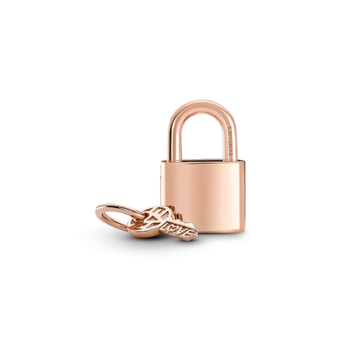 Padlock & Key Dangle Charm - Image 7