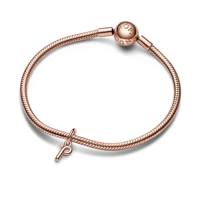 FINAL SALE - Letter P Script Alphabet Dangle Charm - Image 3