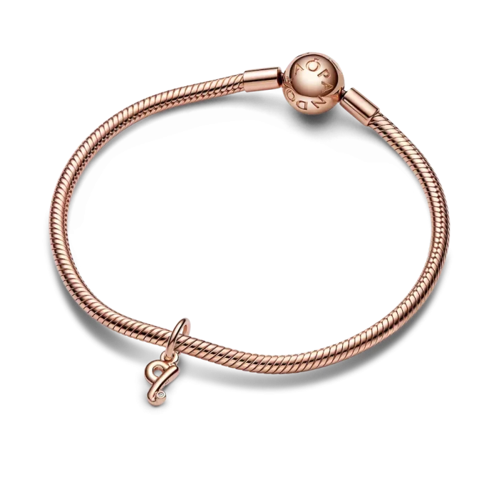 FINAL SALE - Letter Q Script Alphabet Dangle Charm - Image 3