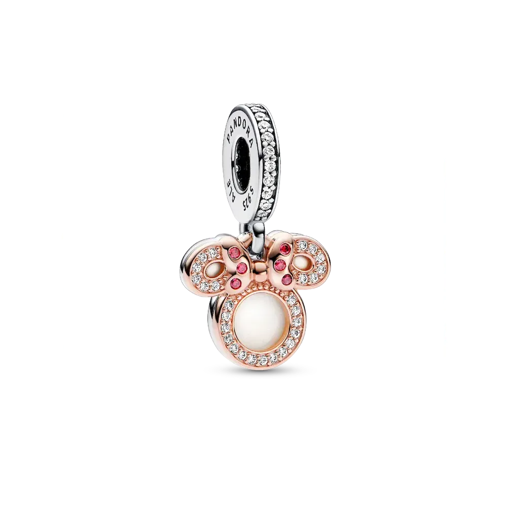 Disney Minnie Mouse Silhouette "Mom" Double Dangle Charm