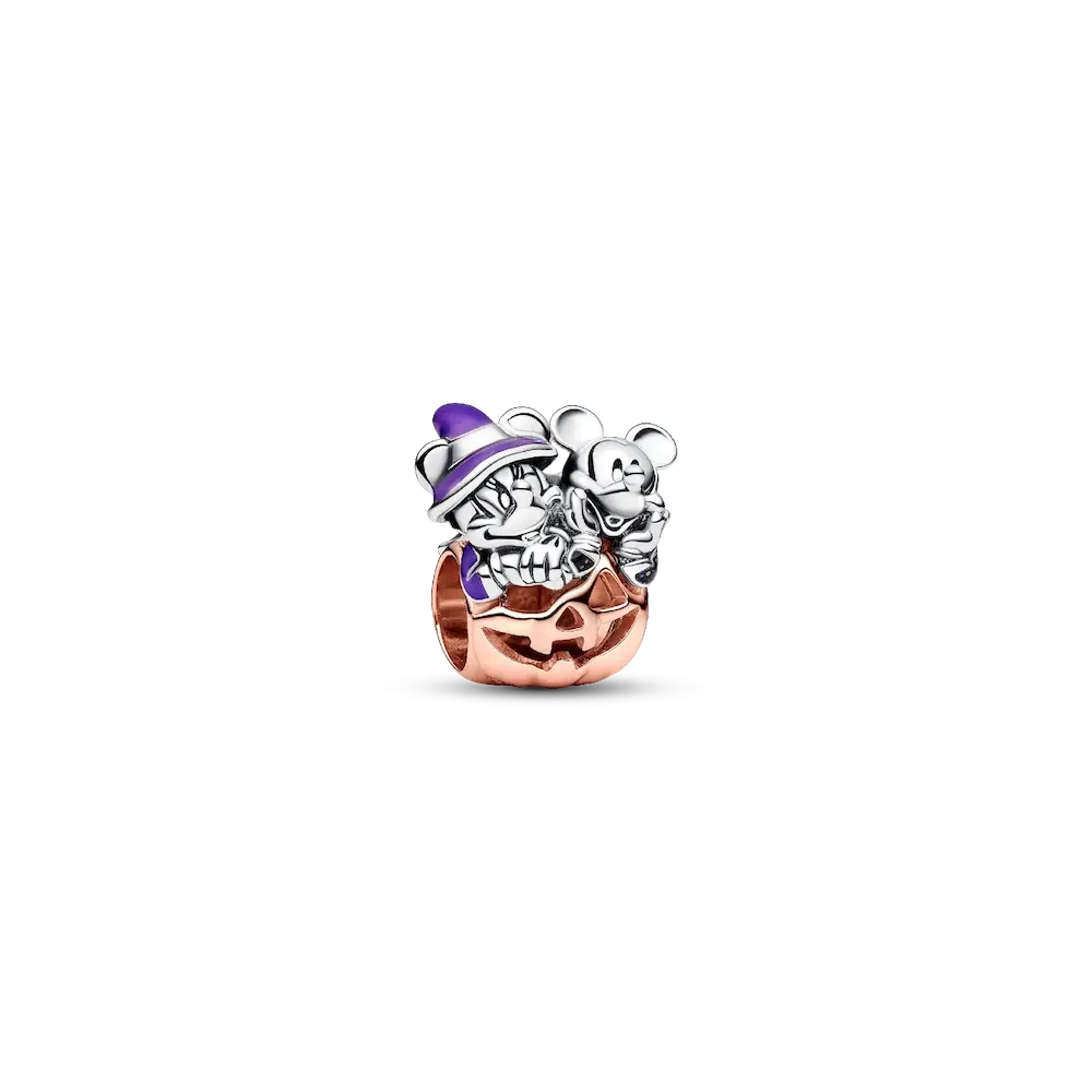 Disney Mickey Mouse & Minnie Mouse Halloween Pumpkin Charm