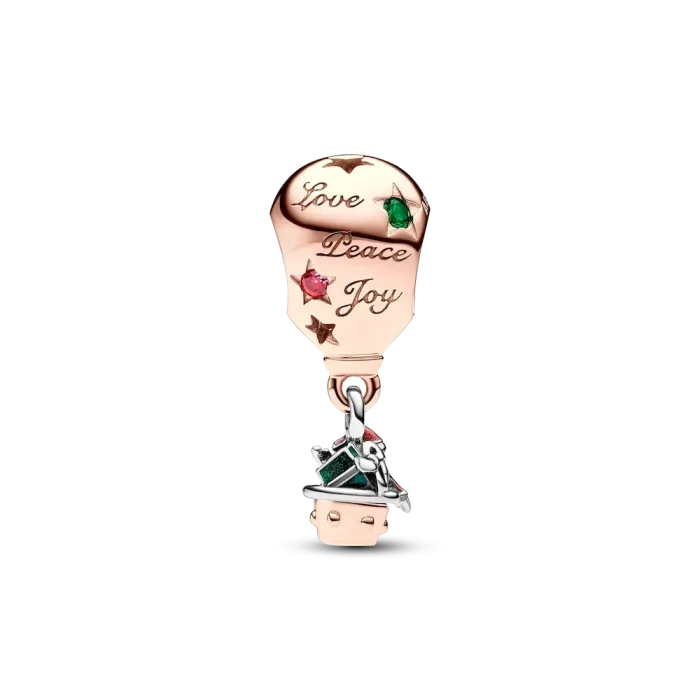 Two-tone Santa Claus in Hot Air Balloon Charm - Image 4