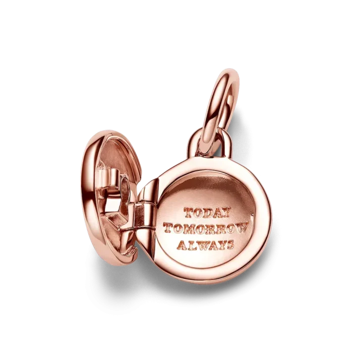 Openable & Engravable Love Locket Dangle Charm - Image 11