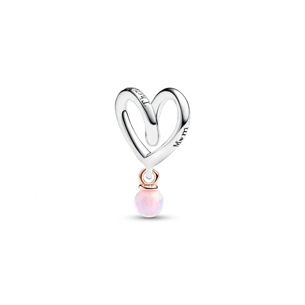 Two-tone Wrapped Heart Charm