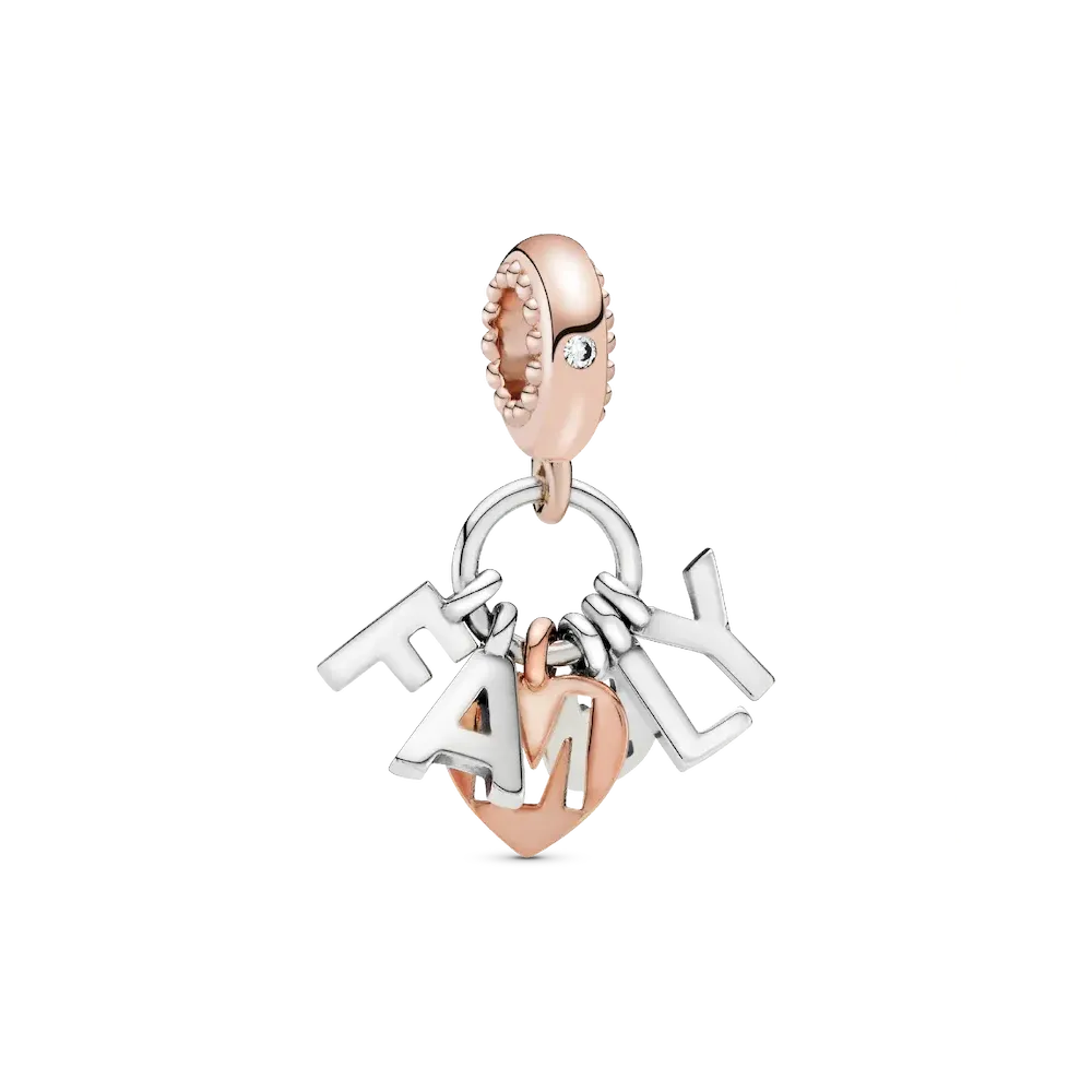 Family Letters Dangle Charm