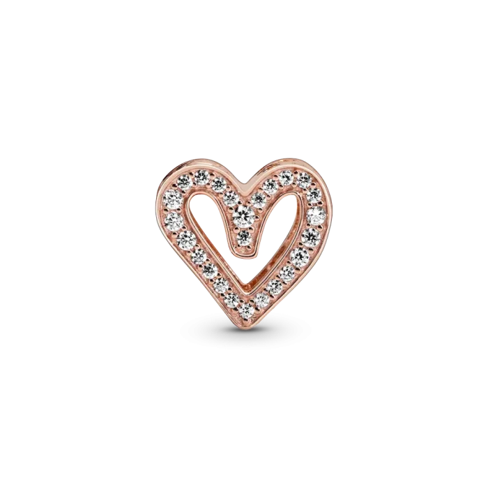 Sparkling Freehand Heart Charm - Image 4