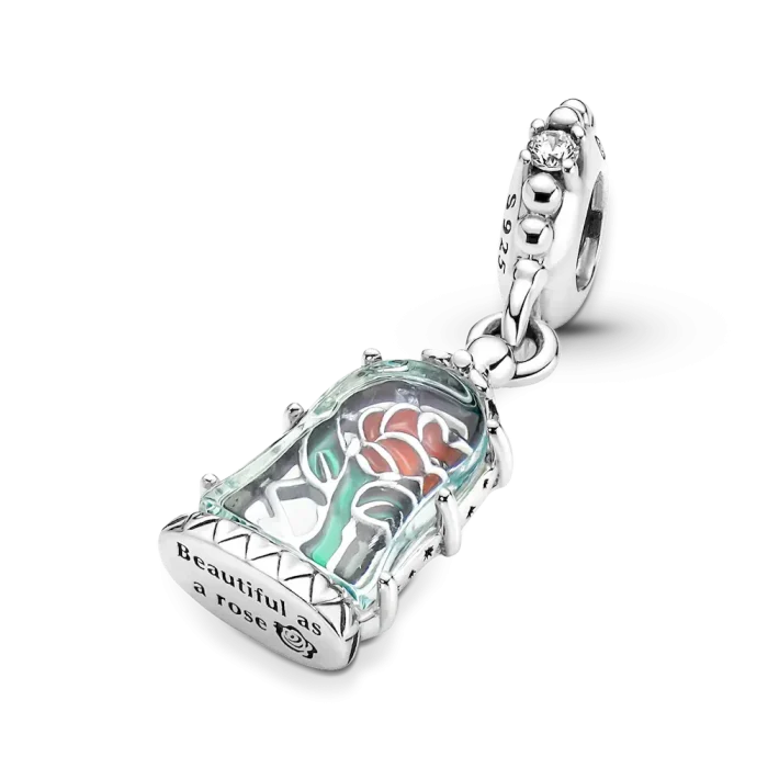 Disney Beauty and the Beast Enchanted Rose Dangle Charm - Image 5