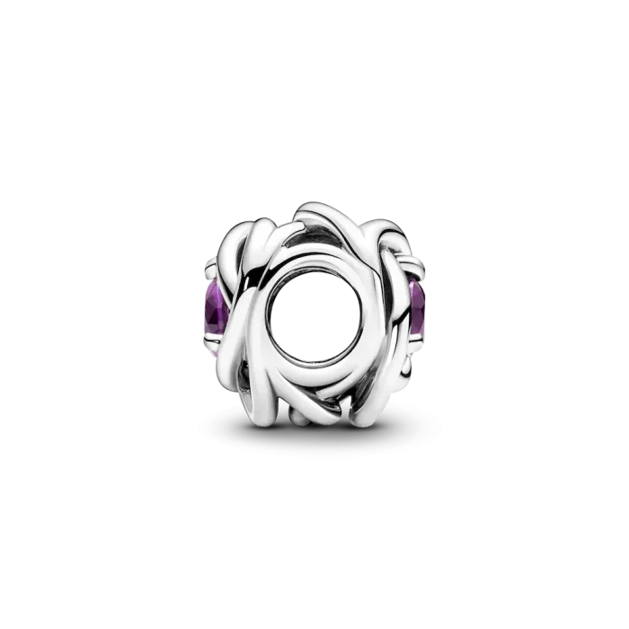 February Purple Eternity Circle Charm - Image 6