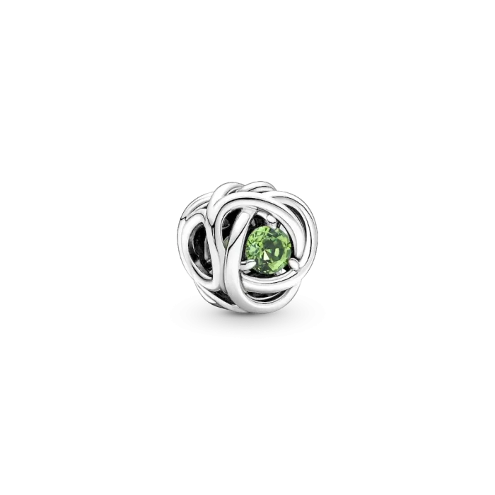 August Birthstone Eternity Circle O Pendant Set - Image 2