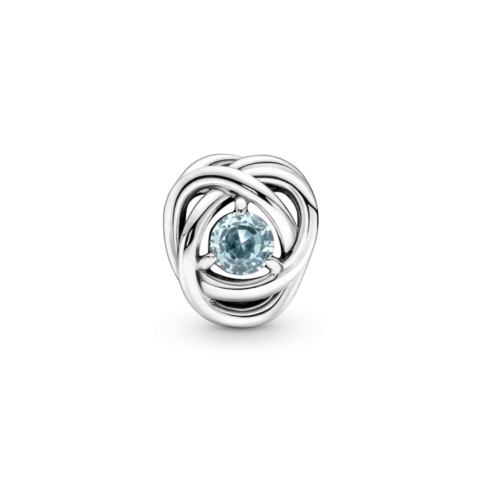 March Sea Aqua Blue Eternity Circle Charm - Image 4