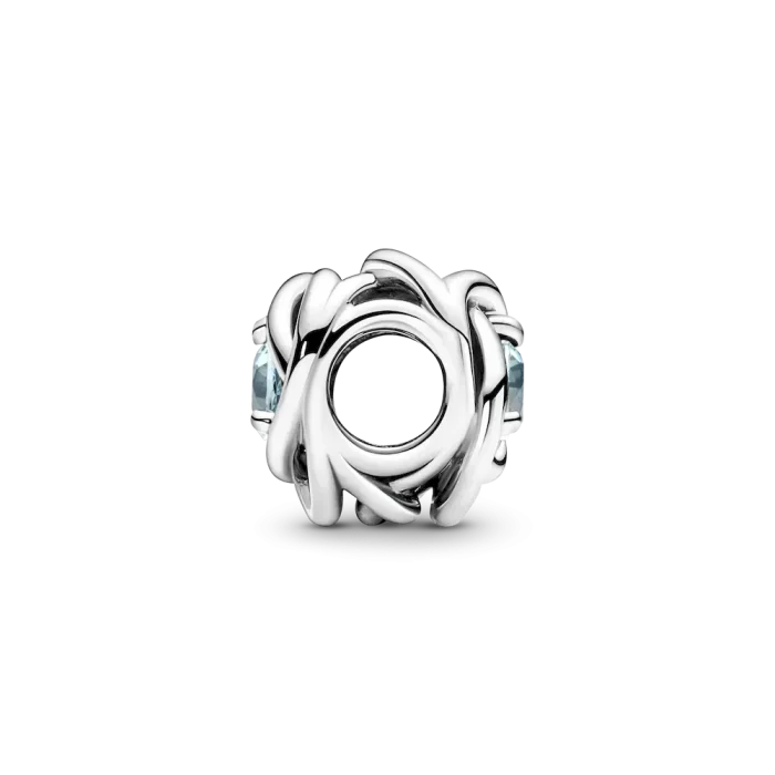 March Sea Aqua Blue Eternity Circle Charm - Image 5
