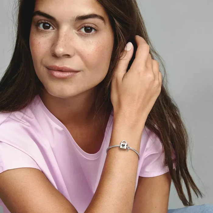 Padlock & Heart Key Charm - Image 3