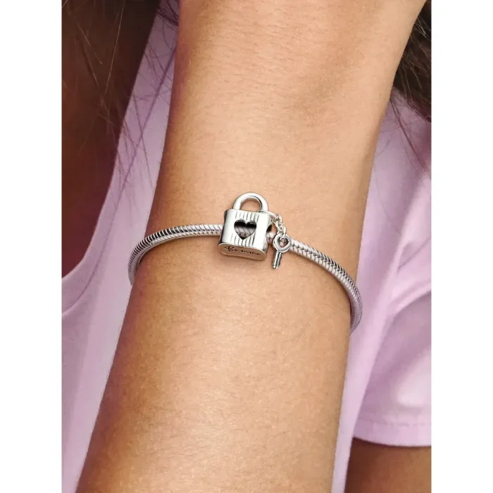 Padlock & Heart Key Charm - Image 2