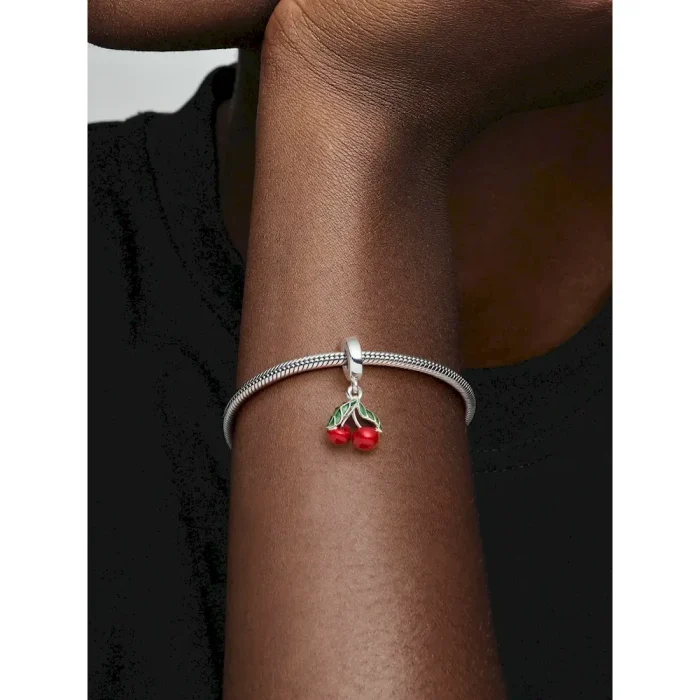 Asymmetrical Cherry Fruit Dangle Charm - Image 2