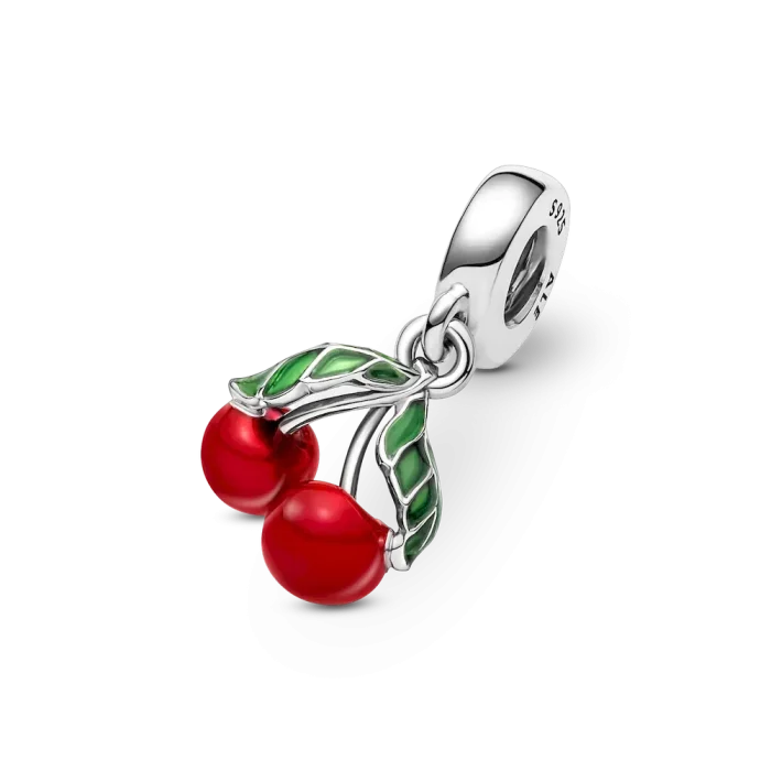 Asymmetrical Cherry Fruit Dangle Charm - Image 6