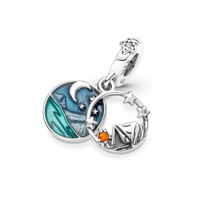 FINAL SALE - Camping Night Sky Double Dangle Charm - Image 6