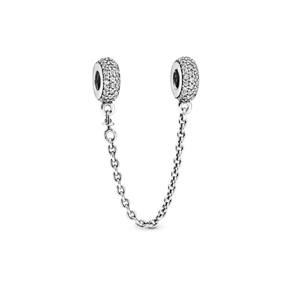 Sparkling Pavé Safety Chain Charm