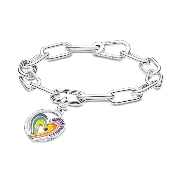 FINAL SALE - Pandora ME Rainbow Heart of Freedom Medallion Charm - Image 5