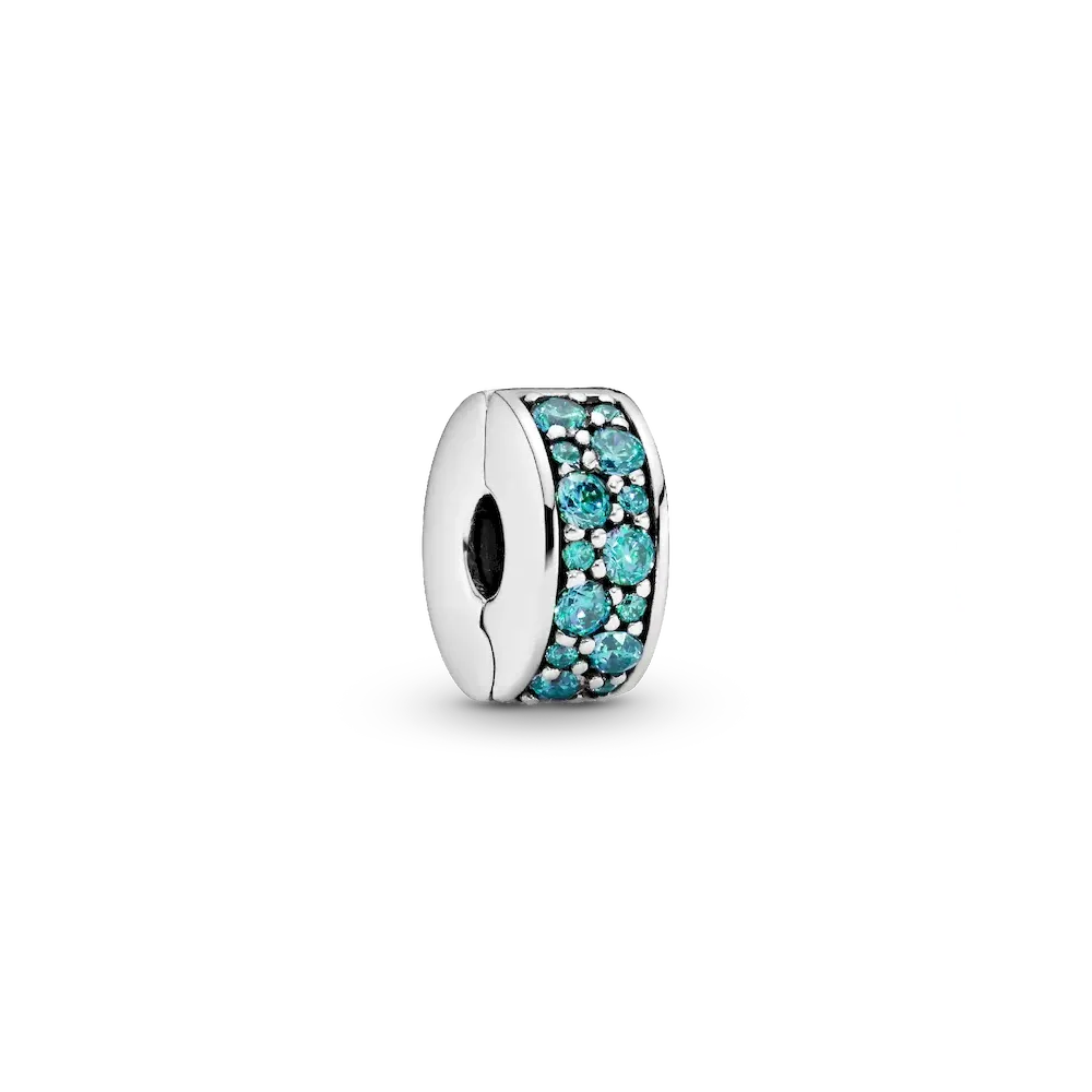 Teal Pavé Clip Charm