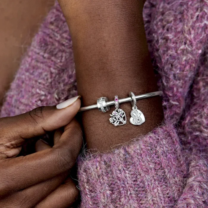 Clear Sparkling Row Clip Charm - Image 3