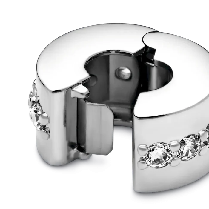 Clear Sparkling Row Clip Charm - Image 7