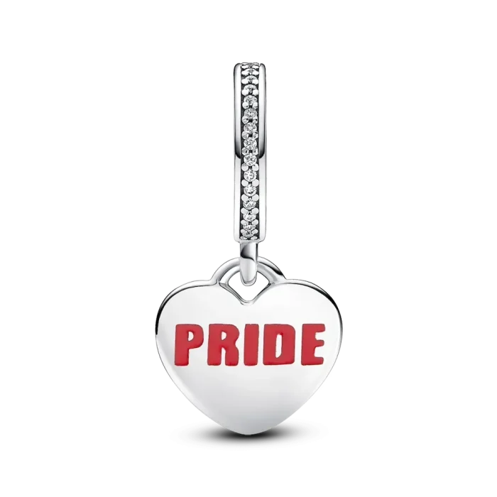 Pride Rainbow Heart Dangle Charm - Image 2