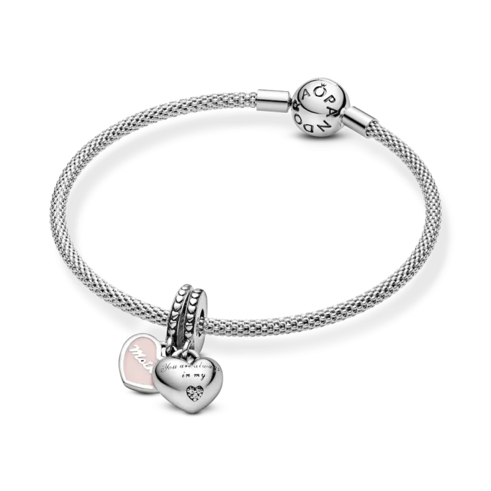 Mother & Daughter Hearts Dangle Charm - Image 3