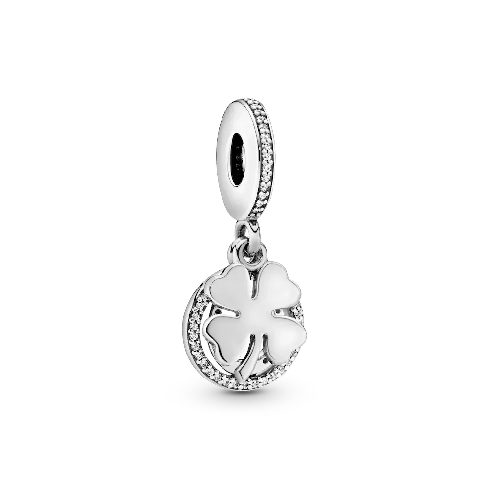 Lucky Four-Leaf Clover Dangle Charm