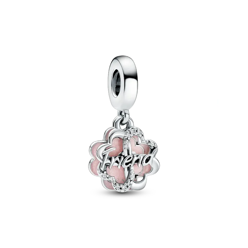 Four-leaf Clover Friendship Double Dangle Charm
